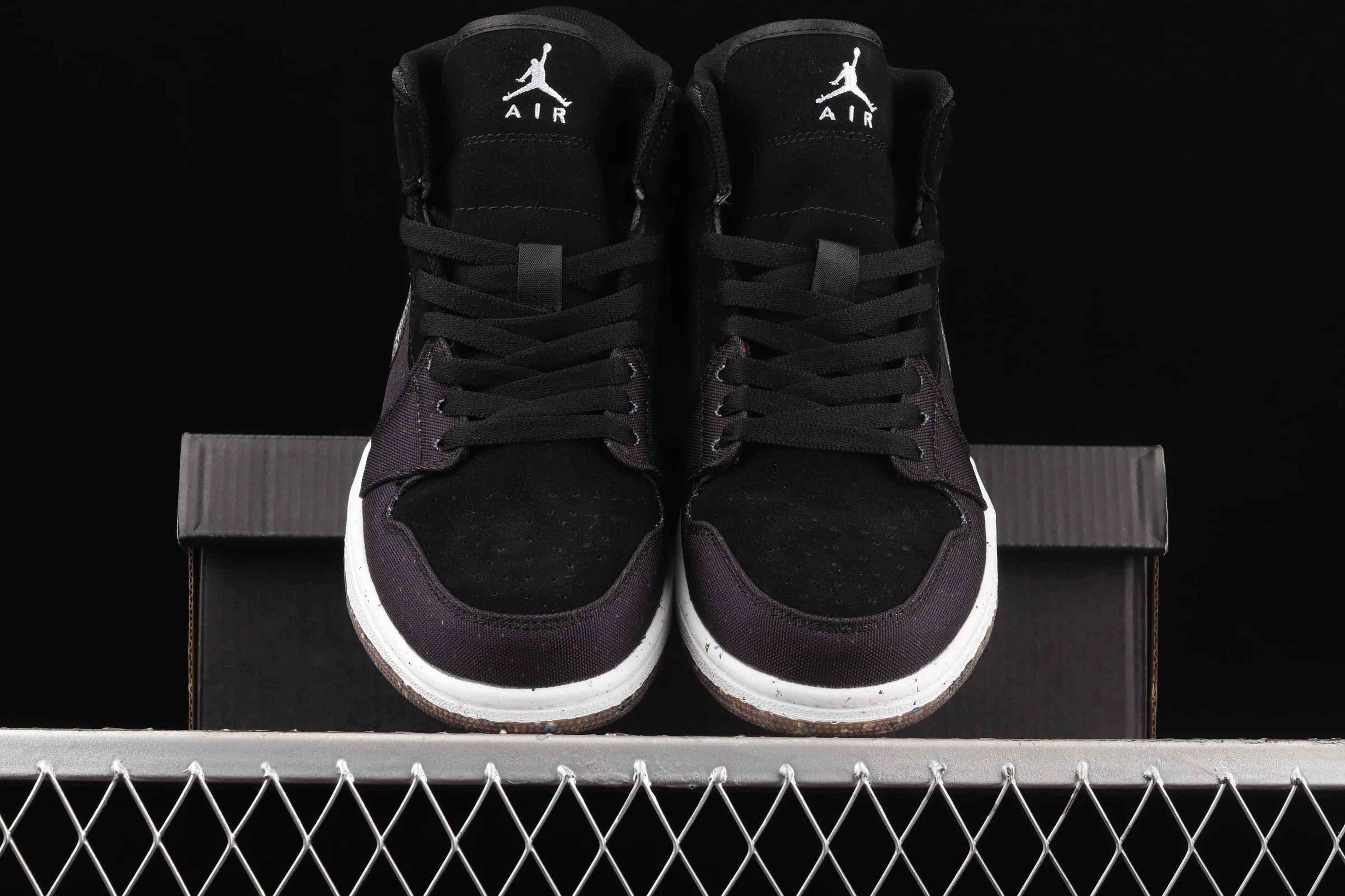 All categories Air Jordan Jordan series basketball shoes Air Jordan 1 Mid Air Jordan 1 Mid Crater AJ1 Joe 1 black multi-color racing blue Zhongbang basketball shoes DM3529-001